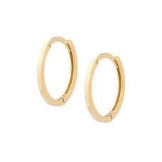 Σκουλαρίκια κρίκοι σε κίτρινο χρυσό (flat) 1,5cm (E78 - ΡΧ766)